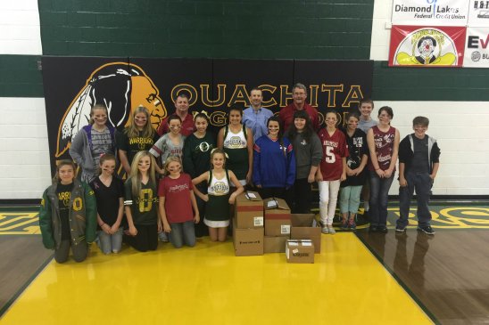 Hot Spring Energy Facility employees drop in on Mrs. Kandy Spurlin’s seventh-grade science class at Ouachita High School.